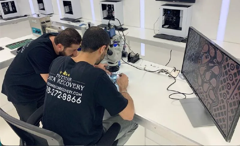Five Star Data Recovery lab engineers at work